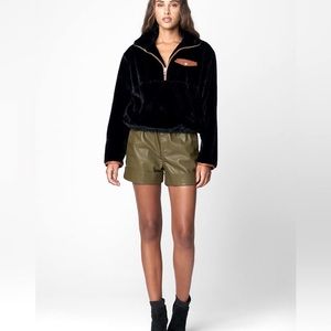 (A8) Blank NYC Top Secret Pull Over Teddy Jacket, Size Medium, NWT